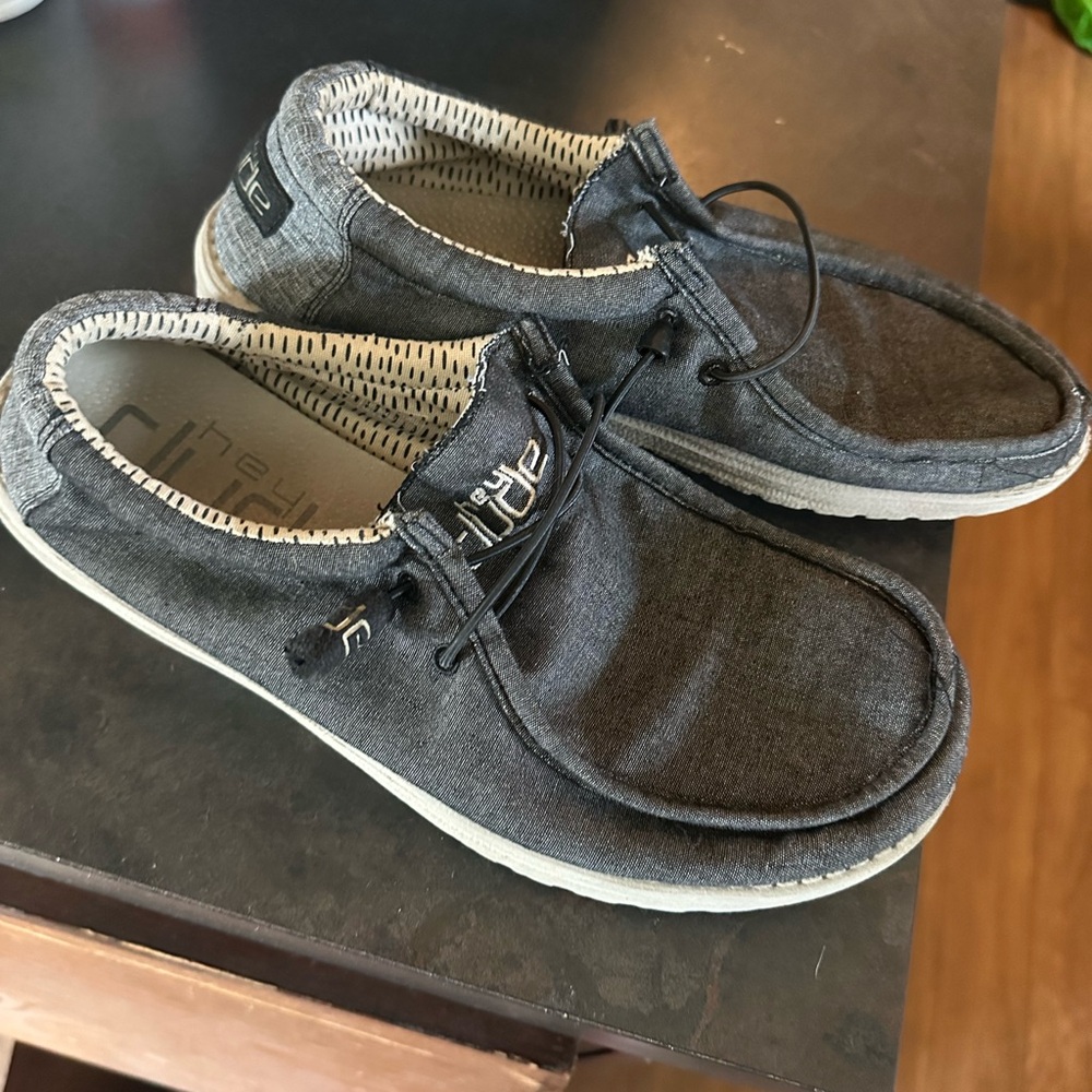 Hey Dude Men's Dark Gray Slip-On Loafers
